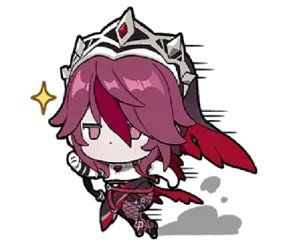 🏃‍♀ Rosaria Genshin Impact anime, game, rosaria, genshin, chibi telegram sticker
