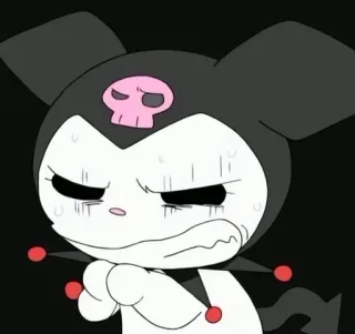 😤 Kuromi 쿠로미, 산리오, 애니메이션, 만화, 캐릭터, 스티커, 표정 telegram sticker