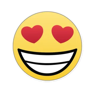 😍 Emoji, Ojos de corazón, Amor, Feliz, Sonrisa, Afecto telegram sticker