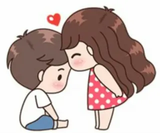 😘 卡通, 爱, 可爱, 情侣, 感情, 关系, 浪漫 whatsapp sticker