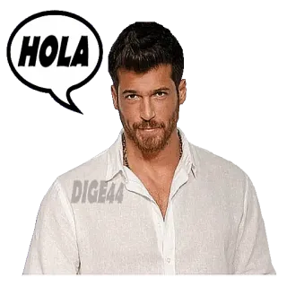 👋 HOLA pria, halo, salam, spanyol, kemeja, orang whatsapp sticker