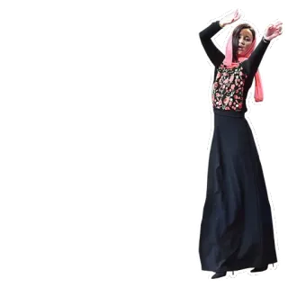 💃 wanita, jilbab, hijab, mode sopan, gaun, potret whatsapp sticker