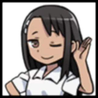 🤚 Nagatoro Don't Toy with Me, Miss Nagatoro Nagatoro, Anime, Manga, Cartone animato, Personaggio, Sorriso telegram sticker