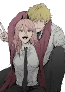 😒 Denji Chainsaw Man Anime, Manga, Chainsaw Man, Denji, Power, Demonio, Compañero telegram sticker