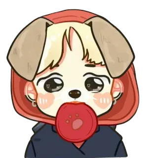 🍎 스티커, 만화, 강아지, 귀여운, 카와이, 애니 telegram sticker