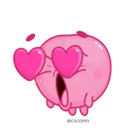 😍 love, eyes, hearts, pink, cute, kawaii, emoji, sticker telegram sticker