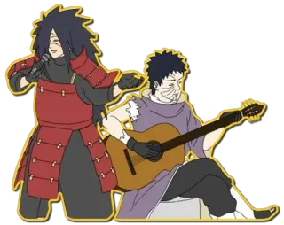 🎤 Madara, Obito Naruto Anime, Música, Personagens, Guitarra telegram sticker