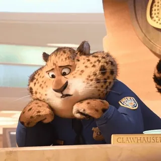 😱 Benjamin Clawhauser Zootopia CLAWHAUSER telegram sticker