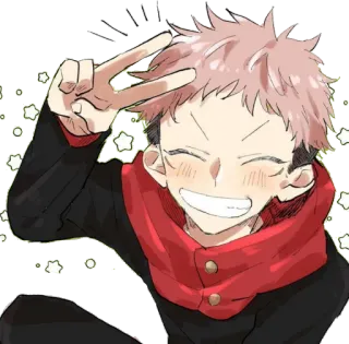😁 Yuji Itadori Jujutsu Kaisen Аниме, Манга, Персонаж, Фанатское творчество telegram sticker