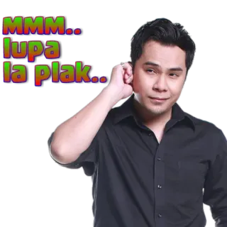 🙇 MMM..lupa ala plak.. uomo, espressione, pensare, smemorato whatsapp sticker