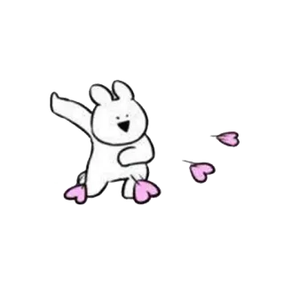 😍 bunny, rabbit, cute, kawaii, animal, cartoon telegram sticker