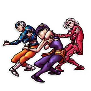 😎 โจโจ้ ล่าข้ามศตวรรษ, อนิเมะ, มังงะ, golden wind, ตัวละคร telegram sticker