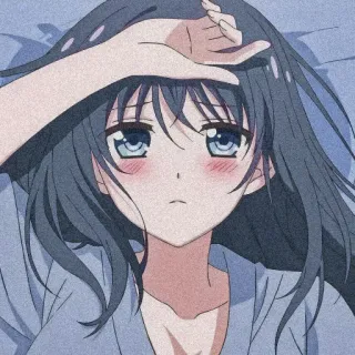 💌 Anime, Garota, Personagem, Triste, Kawaii telegram sticker