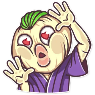 😘 garlic, cartoon, cute, kawaii, anime, sticker telegram sticker
