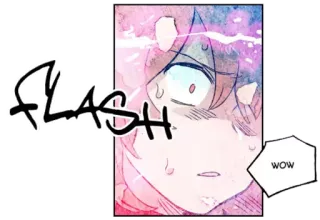 😮 FLASH WOW Flash, Wow, Cómic, Expresión, Shock, Anime telegram sticker
