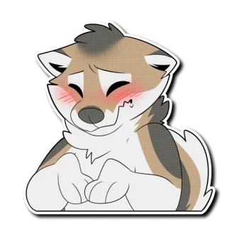 😊 chiot, chien, mignon, animal, autocollant, dessin animé telegram sticker
