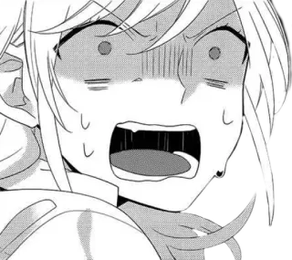 😰 anime, mangá, chocado, expressão, personagem telegram sticker