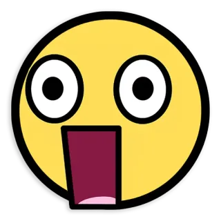 😲 emoji, choqué, surpris, visage jaune whatsapp sticker