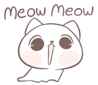 🐱 Meow Meow gato, miau, fofo, animal, gatinho, animal de estimação whatsapp sticker