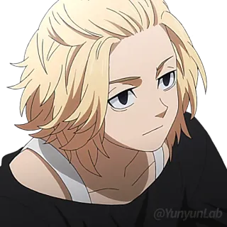 😕 Manjiro Sano Tokyo Revengers Anime, Personnage, Manjiro Sano, Tokyo Revengers, Sticker, Blond whatsapp sticker