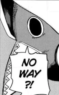 🤍 NO WAY?! Anime, Squalo, Scioccato, Impossibile whatsapp sticker