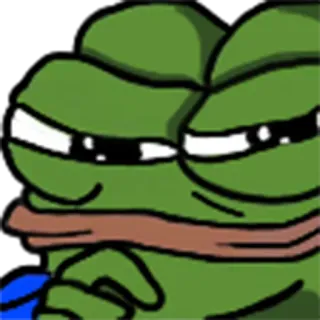 🤔 Pepe the Frog Pepe the Frog, meme, smug, internet culture telegram sticker