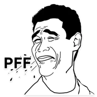 😄 PFF Meme, Dégoût, Réaction, Expression faciale whatsapp sticker