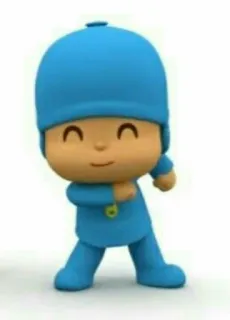 🙃 Pocoyo Pocoyo, cartoon, animatie, personage, blauw telegram sticker