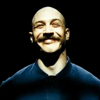 ⭐️ Tom Hardy Schauspieler, Porträt, Mann, Schnurrbart telegram sticker