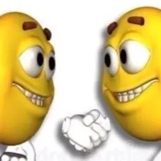 🤝 emoji, handshake, deal, agreement, greeting, collaboration, yellow smiley, partnership telegram sticker
