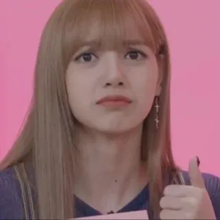 🖤 Lisa woman, kpop, singer, thumbs up, lisa, blackpink whatsapp sticker