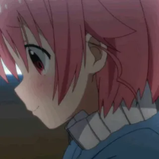 🎀 Anime, Mädchen, pinke Haare, erröten telegram sticker
