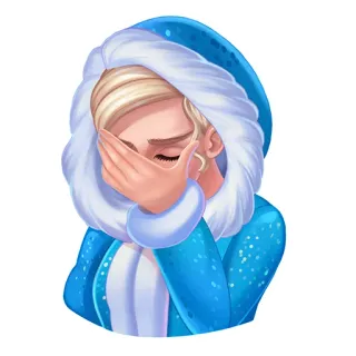 🙈 Traurigkeit, Enttäuschung, Frau, Cartoon, Emotion, Facepalm whatsapp sticker
