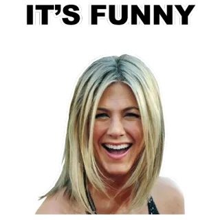 👄 IT'S IFUNNY meme, iFunny, Jennifer Aniston, divertente telegram sticker