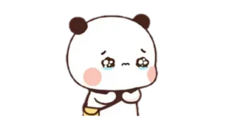 🍩 panda, cute, crying, sad, emotional, bear, cartoon telegram sticker