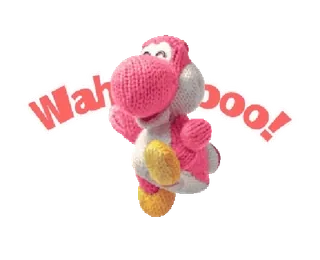 🥳 Yoshi Super Mario Wah hoo! Yoshi, Super Mario, Nintendo, Videogioco, Personaggio, Wah hoo whatsapp sticker