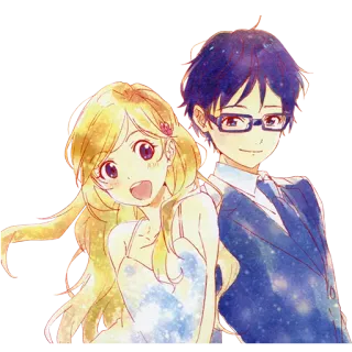 😊 Anime, Coppia, Romance, Amicizia, Cartone animato, Manga, Ritratto telegram sticker