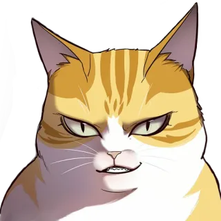 😏 kucing, binatang, hewan peliharaan, felin telegram sticker