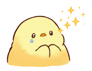 🥺 mignon, triste, paillettes, pleurer, dessin animé, poussin telegram sticker