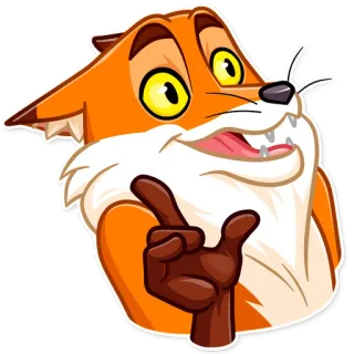 😧 fox, animal, cartoon, character, orange telegram sticker