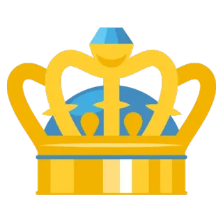 👏 couronne, royauté, roi, reine, royal, symbole, décoration, or whatsapp sticker