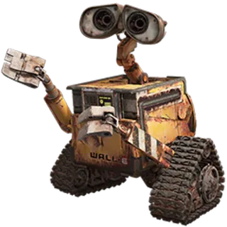 😐 WALL-E робот, анимация, фильм, фантастика, pixar, disney telegram sticker