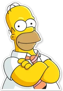 😊 Homer Simpson The Simpsons Cartoon, animiert, Figur, Comedy, gelb, Simpsons telegram sticker