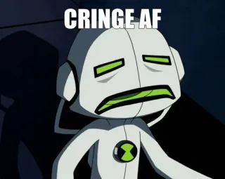 🤢 CRINGE AF cringe, af, dibujos animados, meme telegram sticker