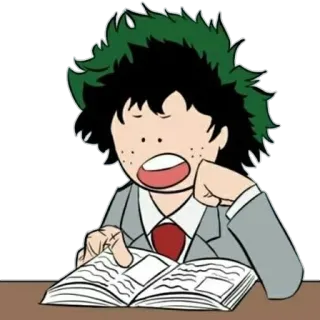 📚 Izuku Midoriya My Hero Academia Anime, Cartone animato, Manga, Personaggio, My Hero Academia, Izuku Midoriya, Studio, Libro whatsapp sticker