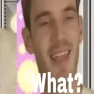 😃 What? meme, pewdiepie, internet, funny, youtube telegram sticker