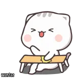 🍼 wonton lindo, gato, kawaii, adorable, meme, sticker telegram sticker
