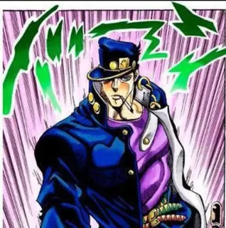 🎴 Jotaro Kujo JoJo's Bizarre Adventure 애니메이션, 만화, 죠죠의 기묘한 모험, 쿠죠 죠타로 telegram sticker