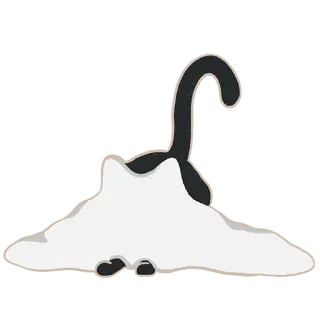 😴 cat, cute, melted, funny, adorable whatsapp sticker