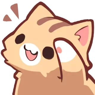 👋 gato, animal, lindo, dibujo animado, pegatina, ilustración telegram sticker